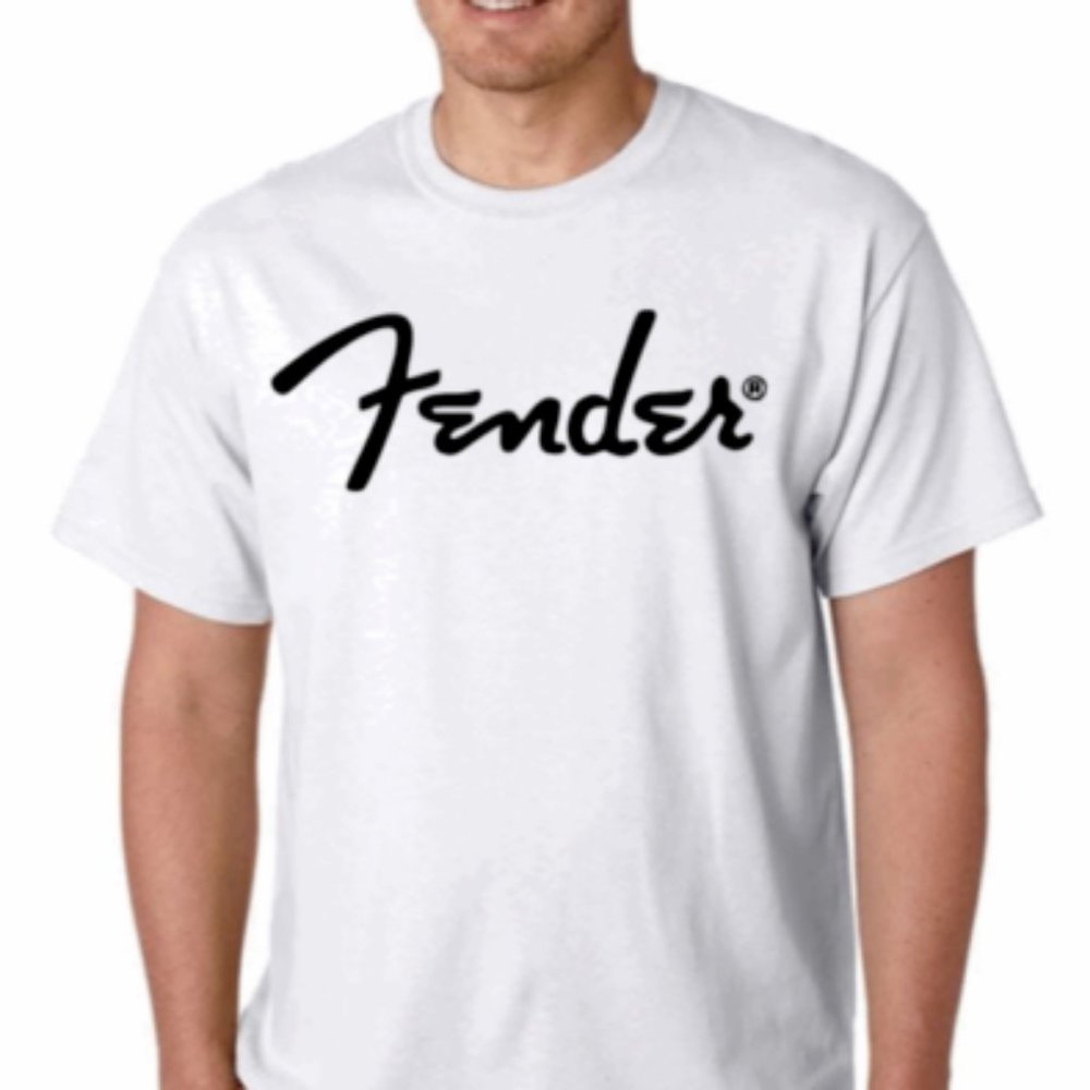 Fender Design Logo Crew Neck T-Shirt Size Medium
